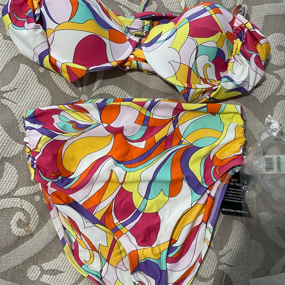 2 piece bathing suit - multicolored